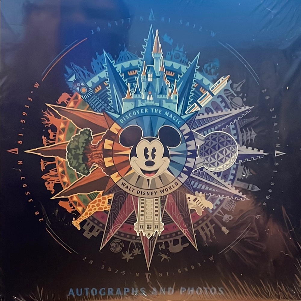 3 Disney Blue and Orange Mickey Mouse Album/autograph book